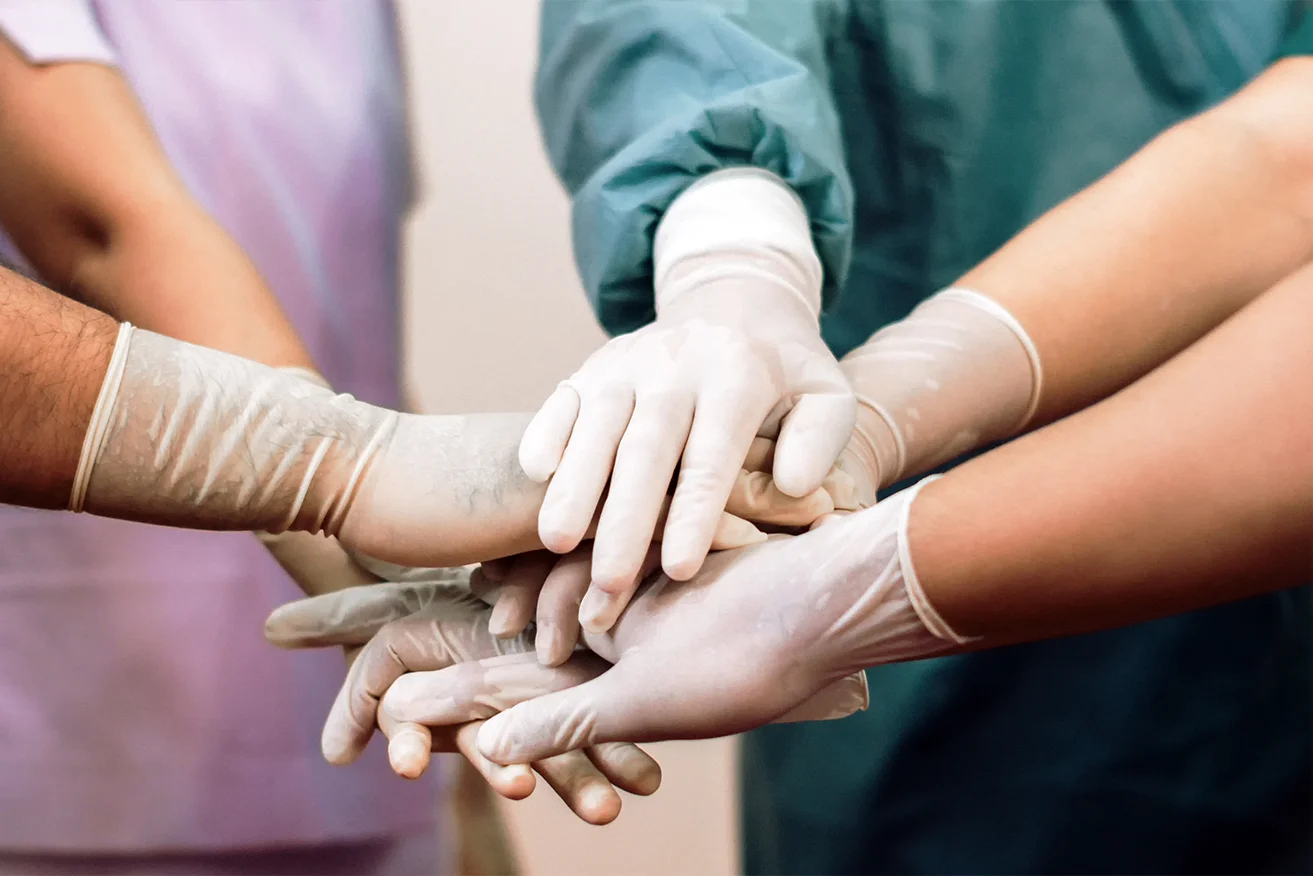 All hands together